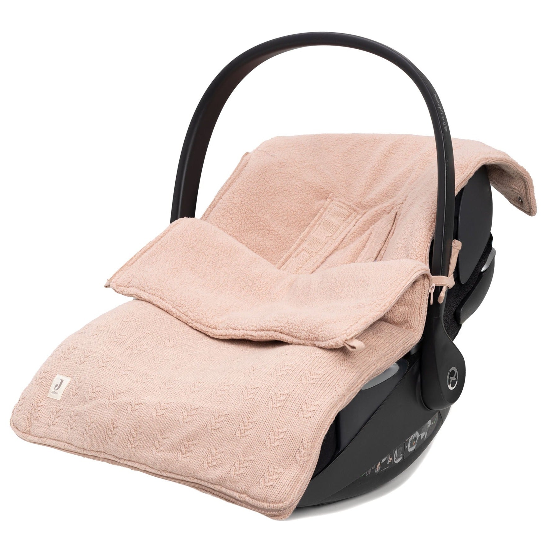 voetenzak maxi cosi Jollein Footmuff Maxi Cosi 0+ 3/5 Punts | Grain Knit Wild Rose