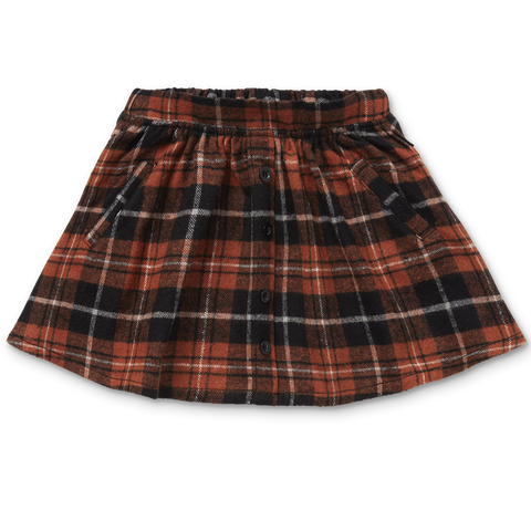 Sproet & Sprout Skirt Flannel Check | Barn Red