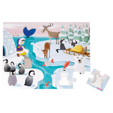 Janod Cute Floor Puzzle 20 pieces Life On The Ice