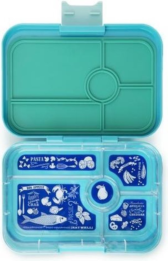 Yumbox Tapas Antibes Blue Flamingo 4 Compartment Lunch Box