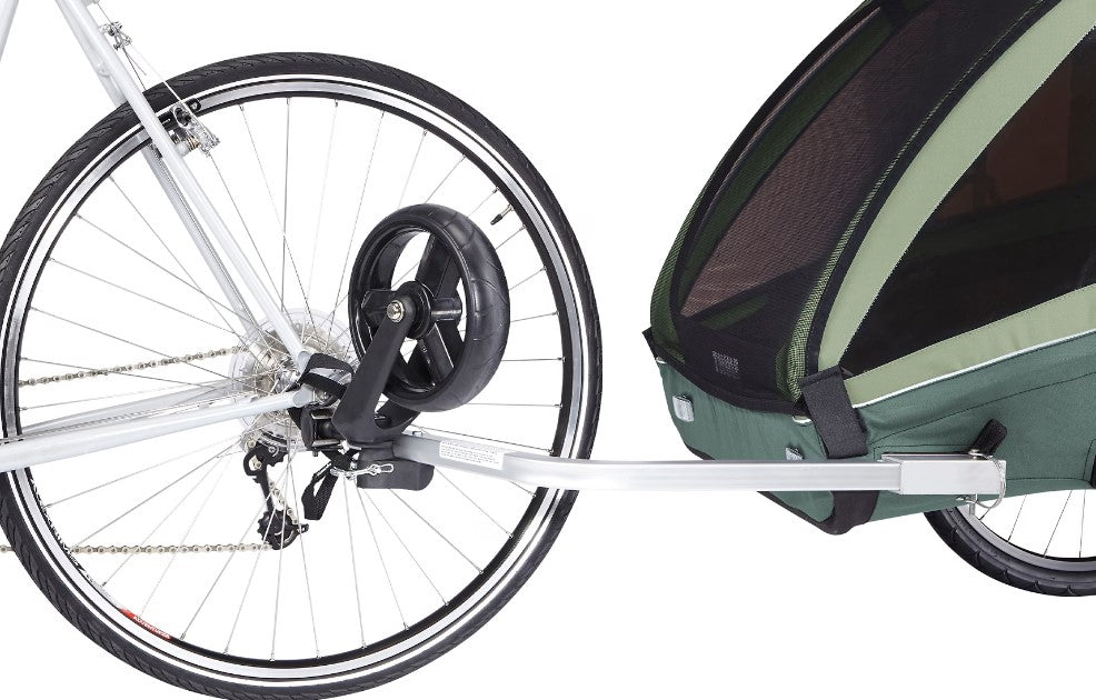 Thule Double Seat Bicycle Trailer Coaster XT Basil Green