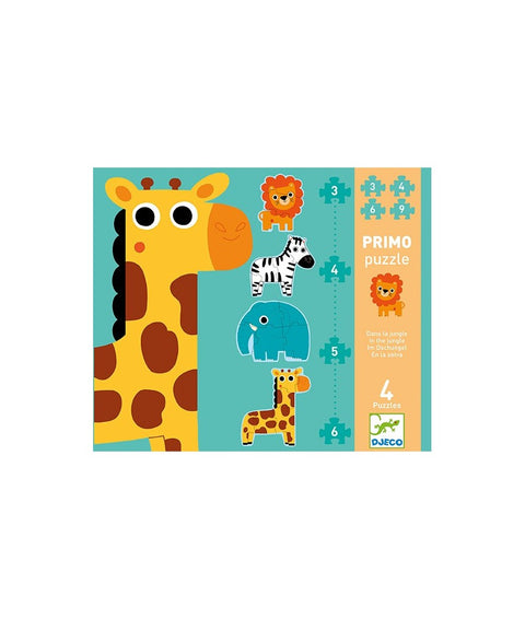 Djeco set of 4 puzzles | In the jungle