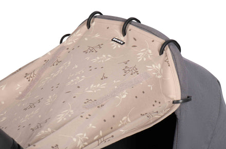 Dooky Universal Cover For Buggy /Car Seat | Romantic Leaves Beige