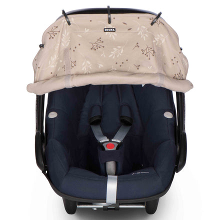 Dooky Universal Cover For Buggy /Car Seat | Romantic Leaves Beige