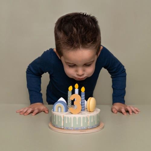 Little Dutch Wooden Birthday Cake | Blue