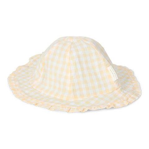 Little Dutch Reversible Sun Hat Sea Green /Sunshine Checks