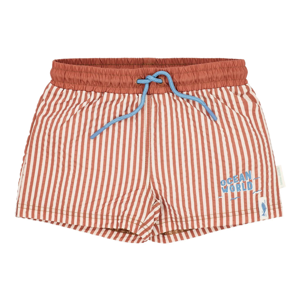 Little Dutch Swim Shorts | Ocean Brown Stripes