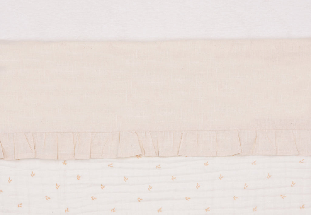 Jollein Sheet Crib 75x100cm | Ruffle Natural