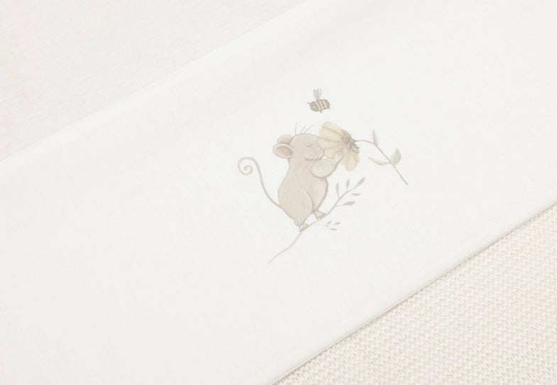 Jollein Fitted Sheet Crib 75x100cm | Dreamy Mouse