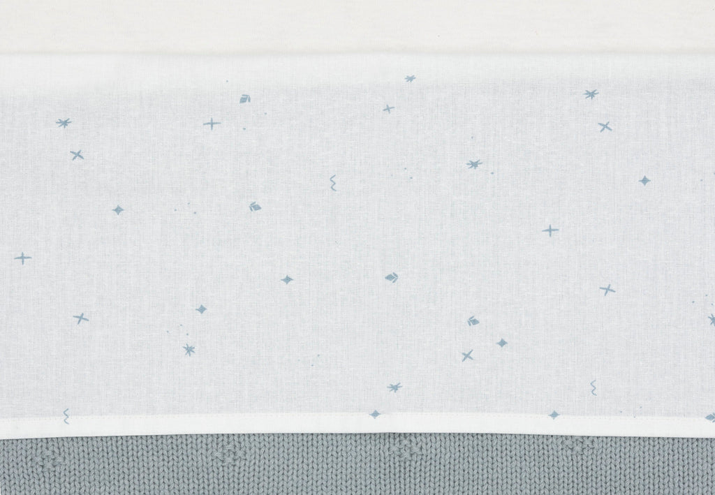 Jollein Crib Sheet 75x100cm Twinkling Sea Green