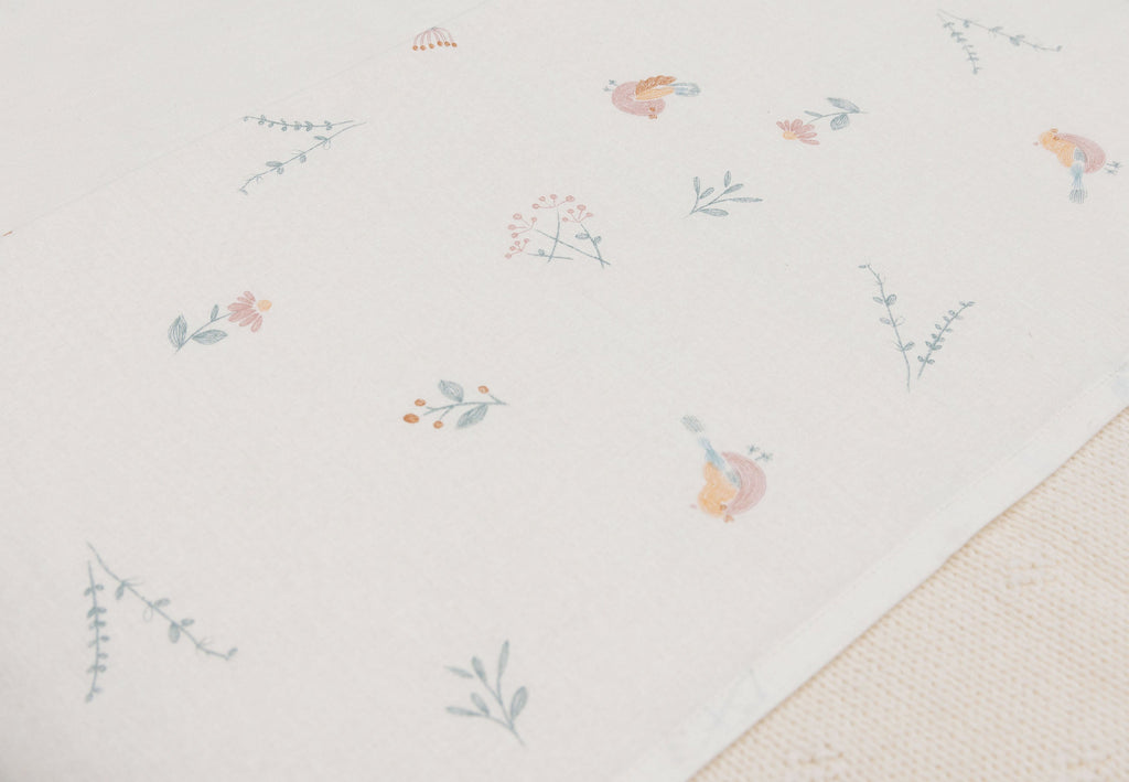 Jollein Cradle Sheet 75x100cm Lovely Birds