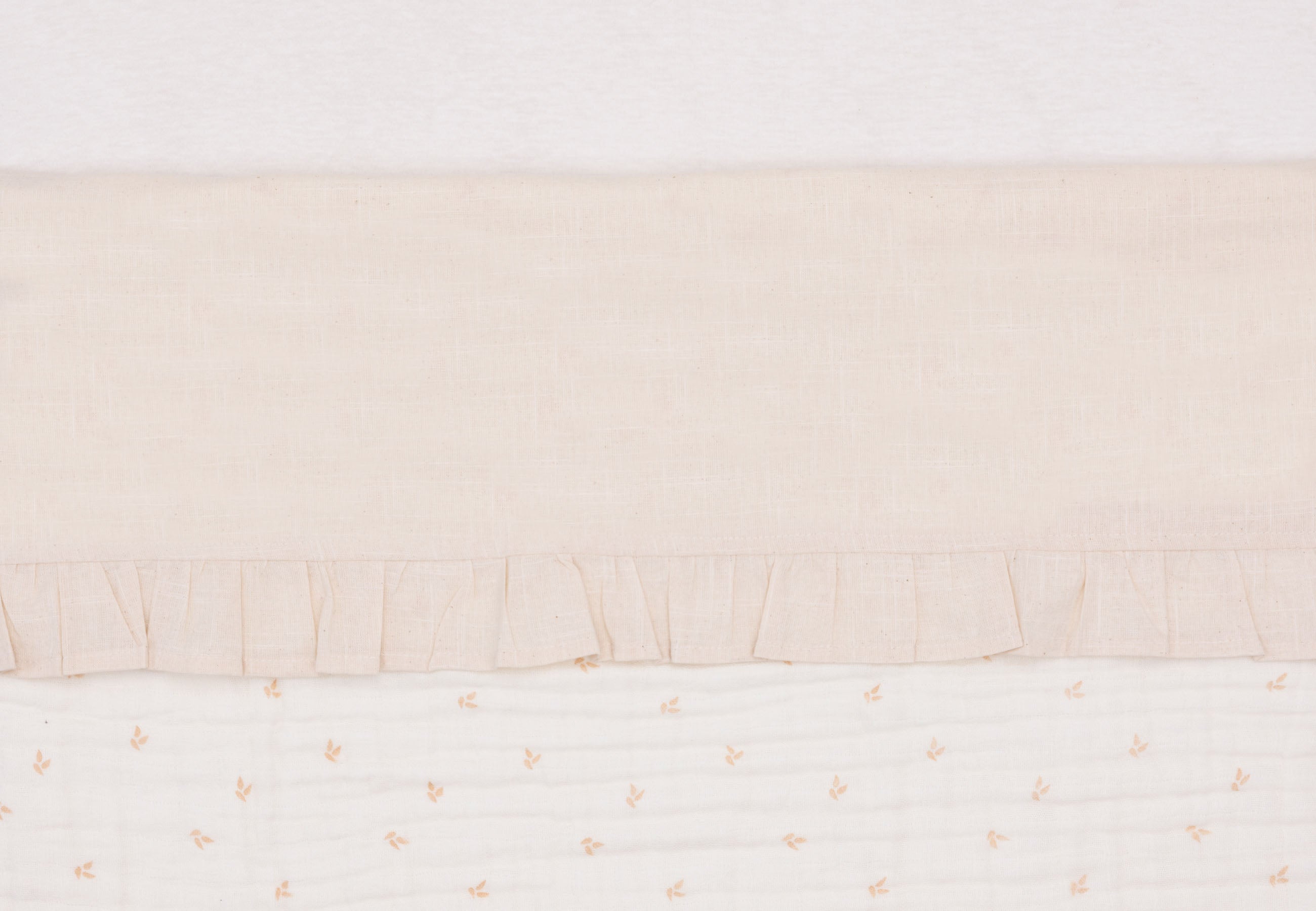 Jollein Sheet Cot 120x150cm | Ruffle Natural