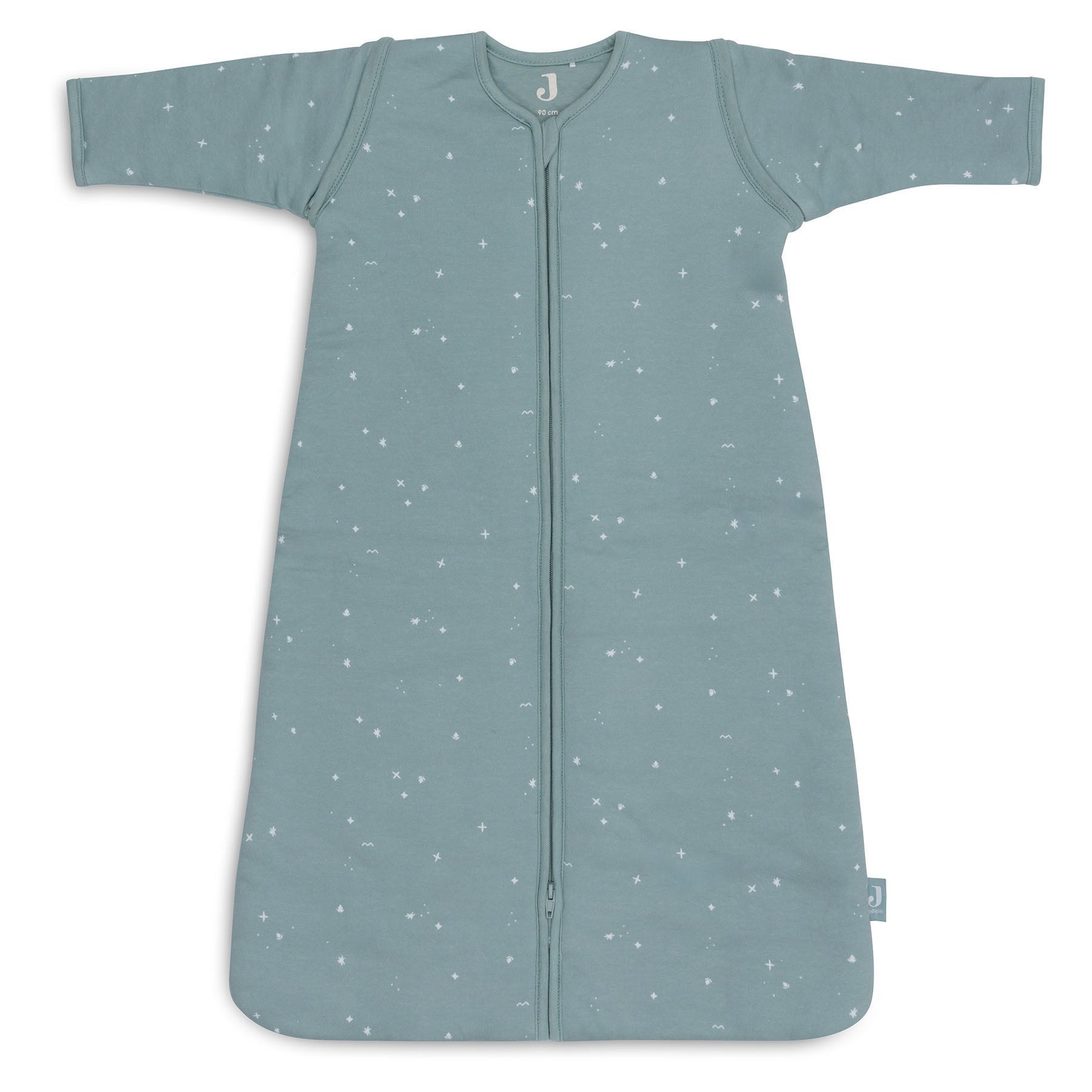 Jollein Sleeping Bag With Removable Sleeves 90cm Twinkling Sea Green