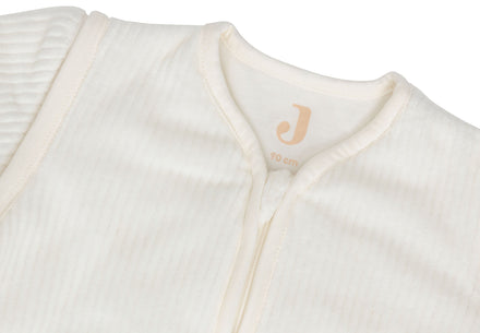 Jollein Sleeping Bag With Removable Sleeves Round 90cm Rib Ivory