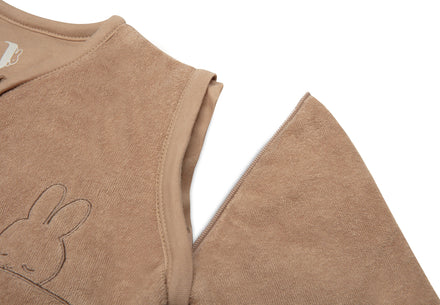 Jollein Baby Sleeping Bag with Detachable Sleeves 90cm Sleepy Miffy Terry | Biscuit