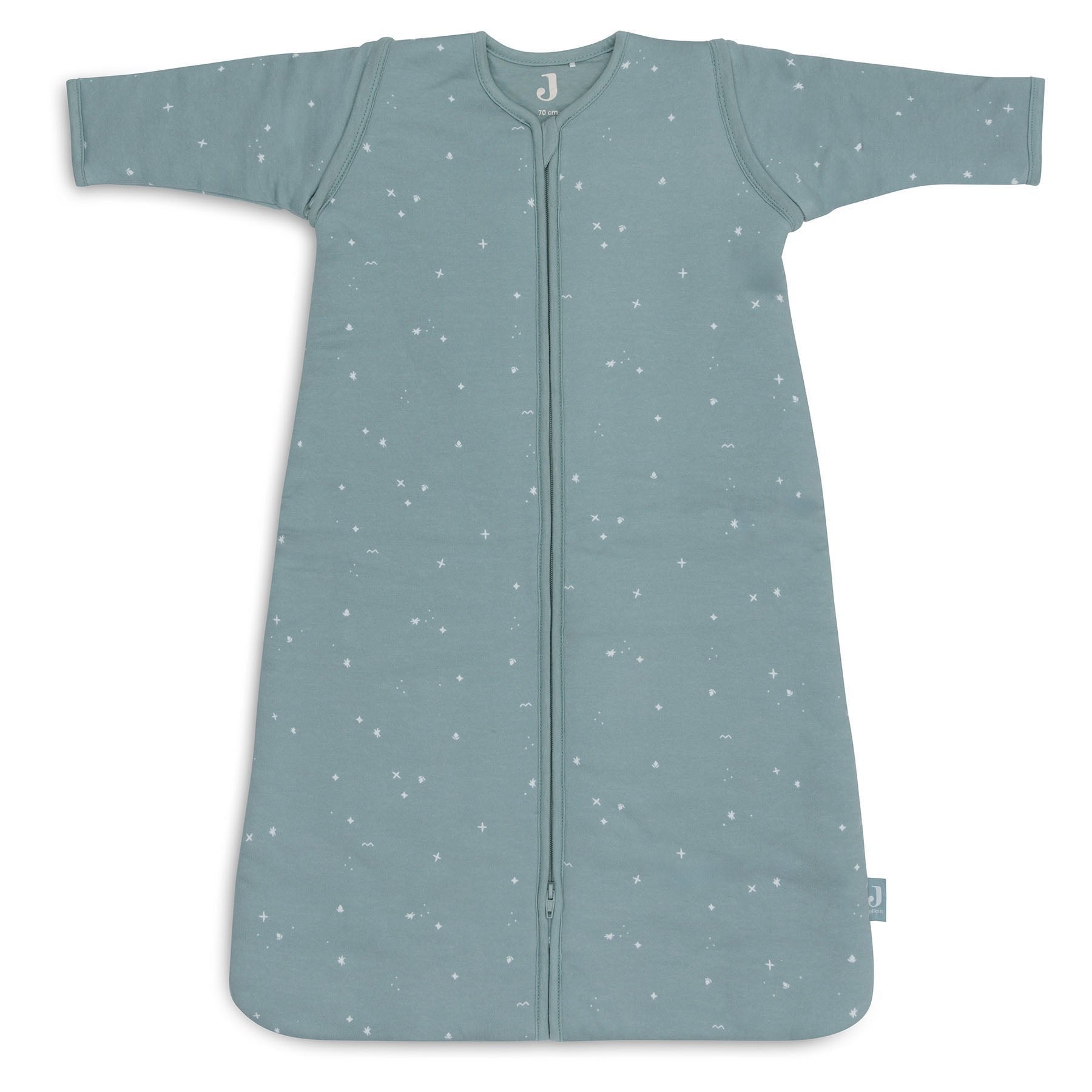 Jollein Sleeping Bag With Removable Sleeves 70cm Twinkling Sea Green