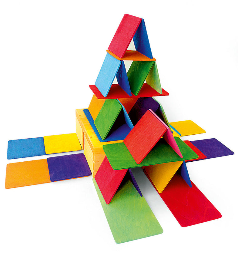 Bauspiel Colorful construction tiles | 52 pieces