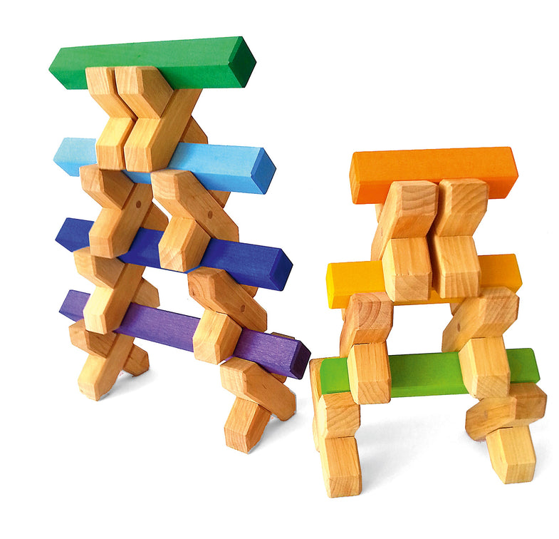 Bauspiel Wooden blocks set | 100 pieces