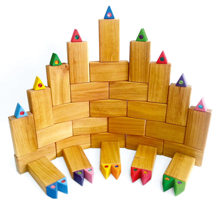 Bauspiel Wooden blocks set | 50 pieces