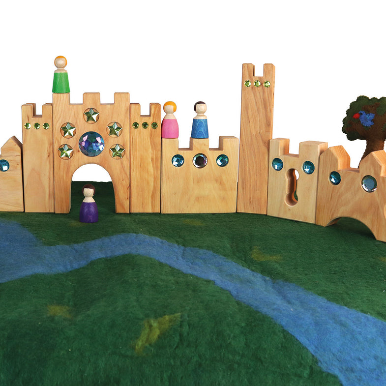 Bauspiel Wooden Fairytale Castle | Small 10 pieces