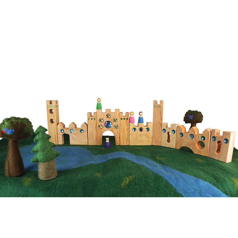 Bauspiel Wooden Fairytale Castle | Small 10 pieces