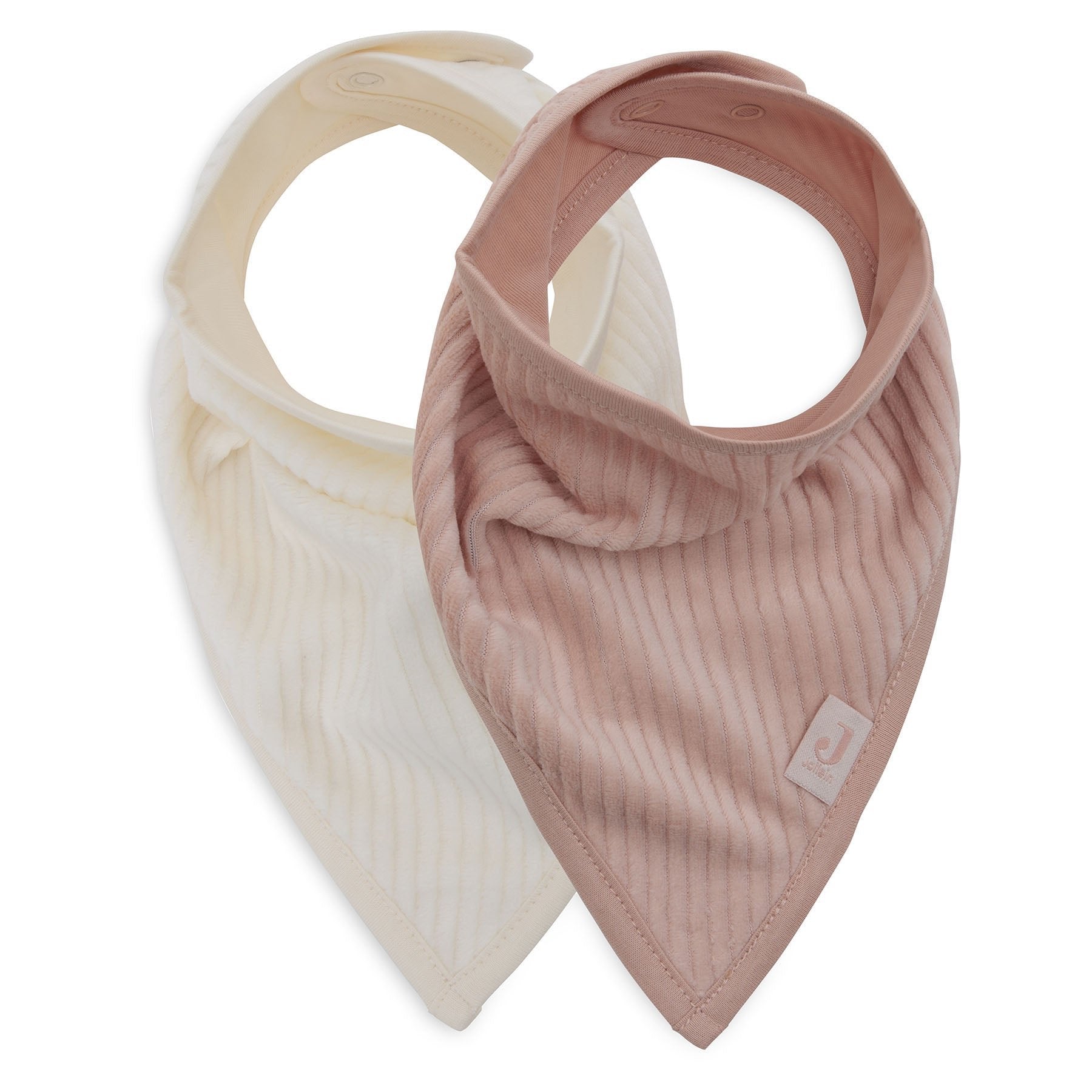 Jollein Drool Scarf Velvet Rib Wild Rose/Ivory (2pack)