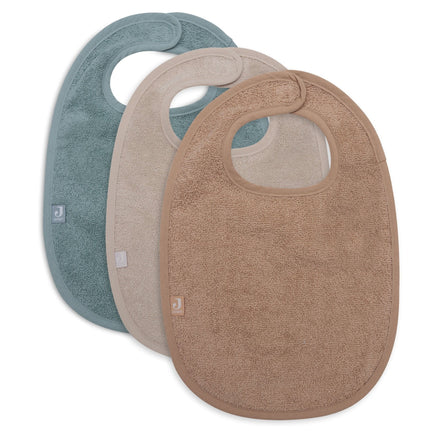 Jollein Bib Terry Sea Green/Nougat/Biscuit (3pack)