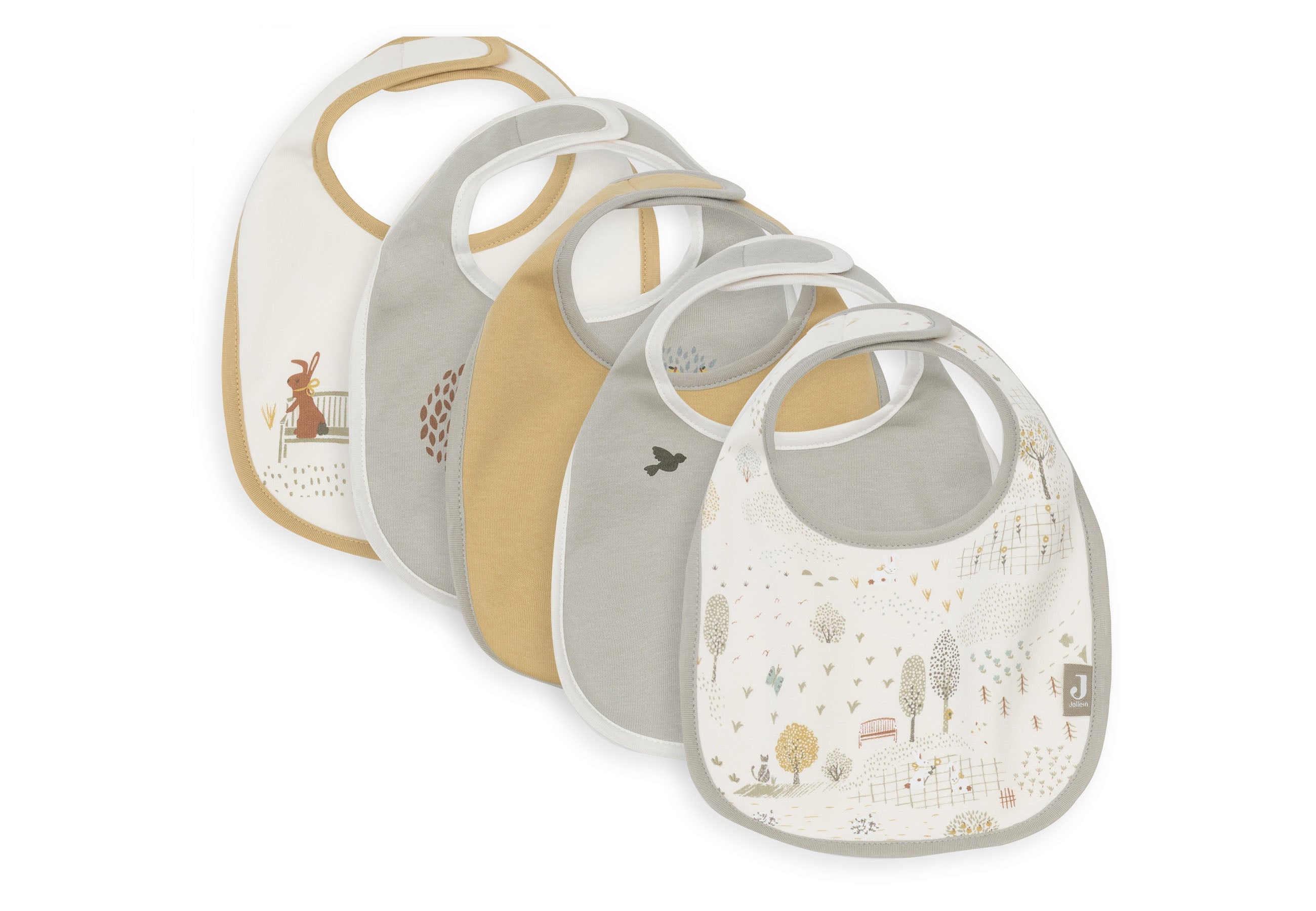Jollein Slab Jersey Waterproof | Tiny Park | 5 pcs