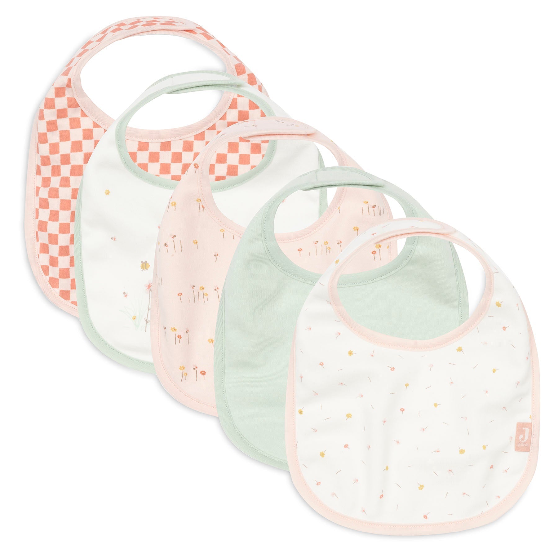 Jollein Bib Jersey Waterproof Pretty Picnic (5pack)