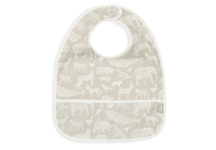 Jollein Bib Waterproof Set 2 pieces | Animals Olive Green