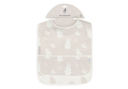 Jollein Bib With Cover Tray Waterproof Miffysnuffy Set 2 | Nougat