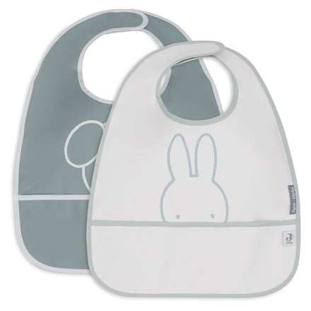 Jollein Bib Waterproof Miffy Peekaboo Sea Green (2pack)