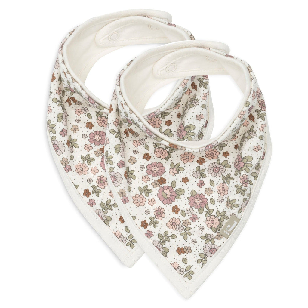 Jollein Bib Bandana set of 2 | Retro Flowers