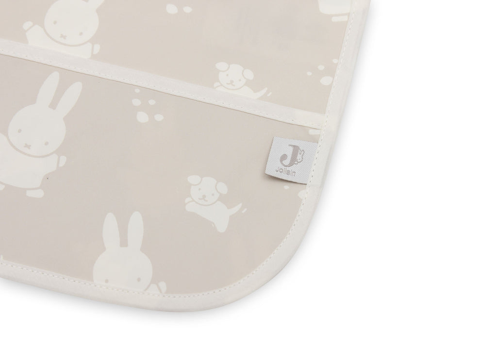 Jollein Bib Waterproof with sleeve Miffysnuffy | Nougat