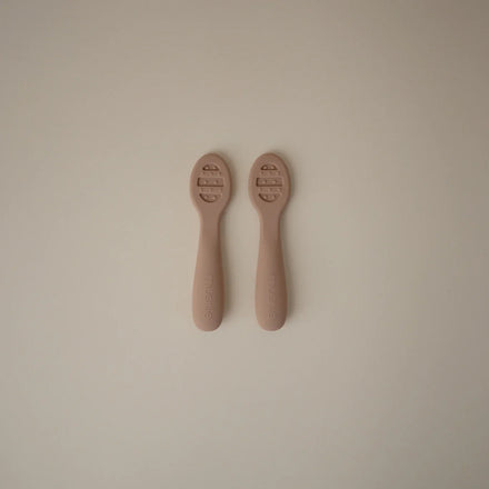 Mushie Cutlery Set 2 Spoons | Natural /Shifting Sand