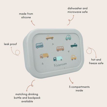 Kidzroom Lunch Box with Divider | Sweet Cuddles