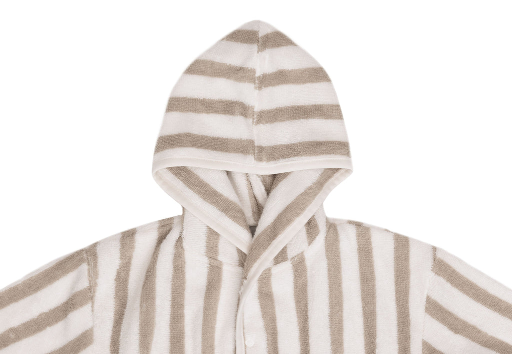 Jollein Bathrobe 1-2Y | Stripe Terry Olive Green Gots