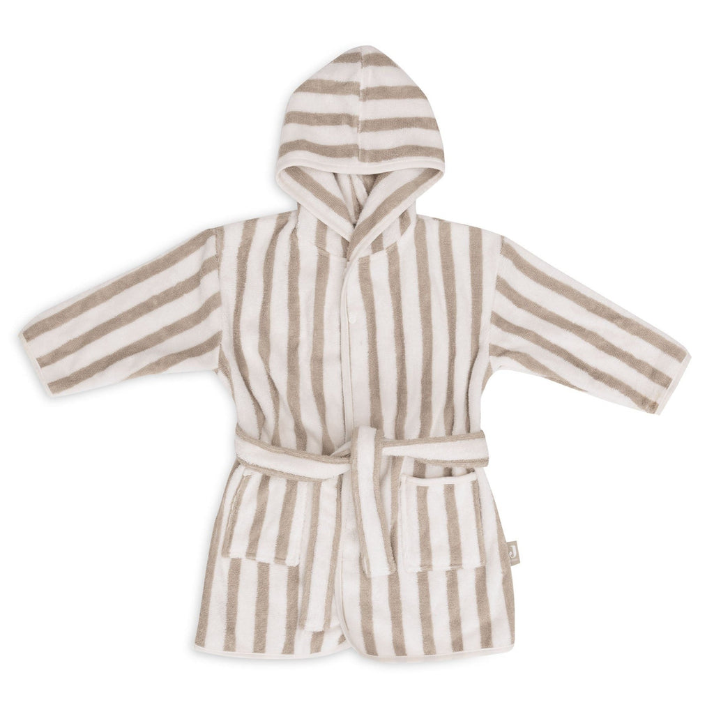 Jollein Bathrobe 1-2Y | Stripe Terry Olive Green Gots