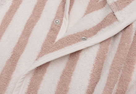 Jollein Bathrobe 1-2Y | Stripe Terry Wild Rose Gots