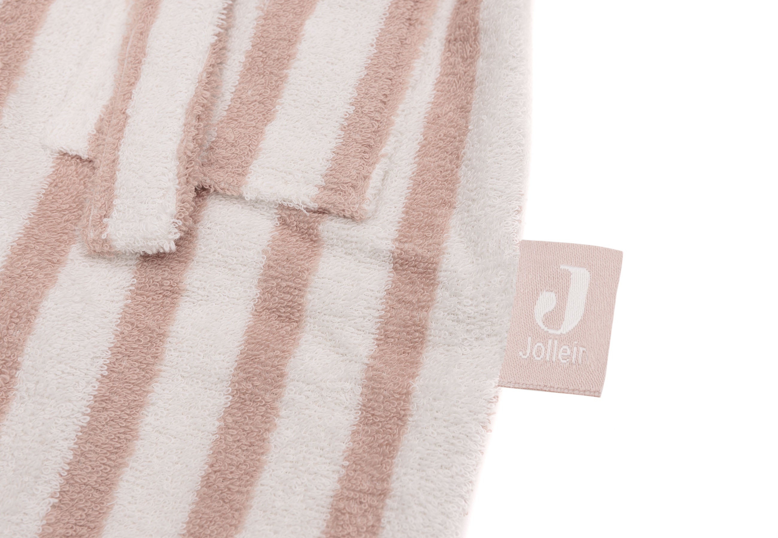 Jollein Bathrobe 1-2Y | Stripe Terry Wild Rose Gots