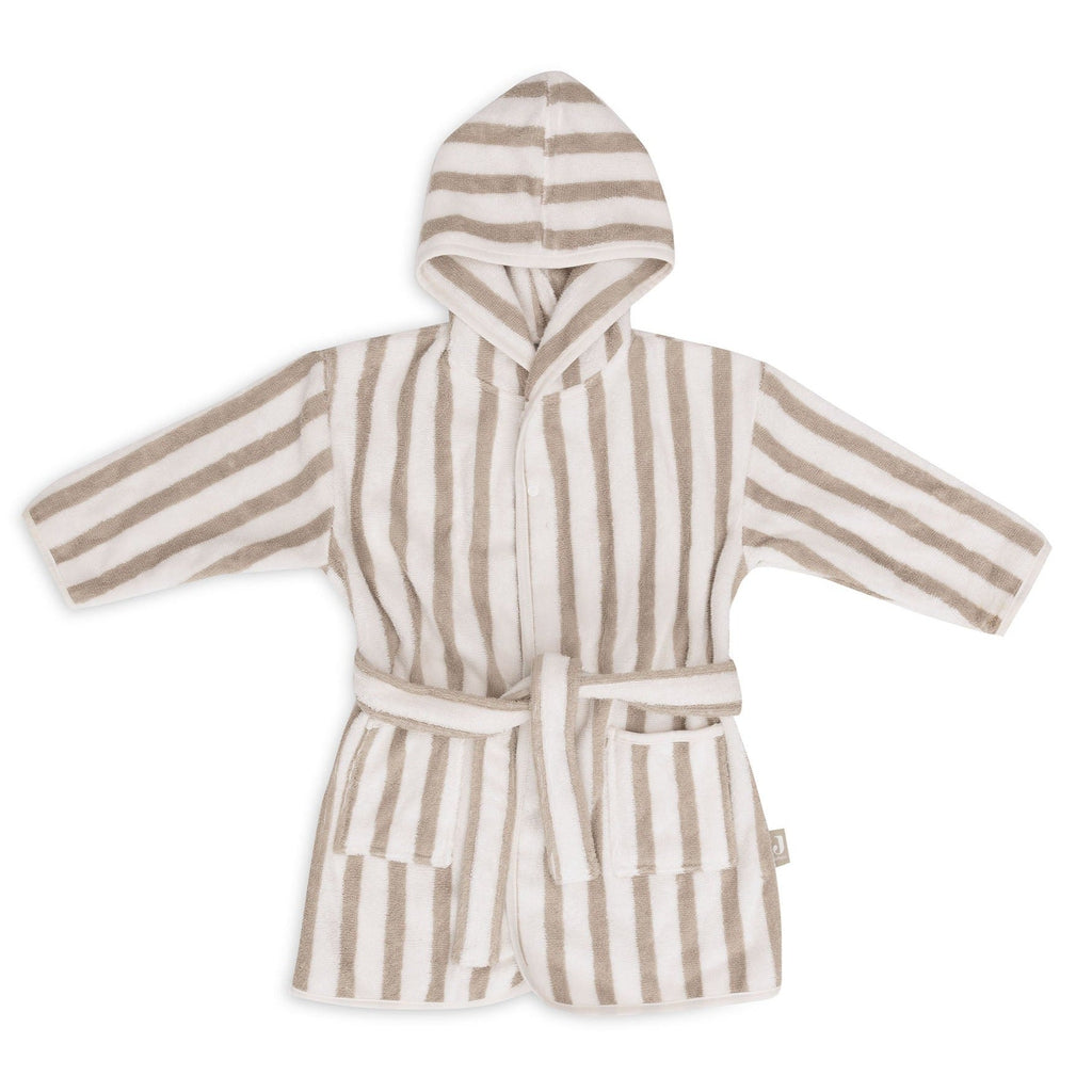 Jollein Bathrobe 3-4Y | Stripe Terry Olive Green Gots