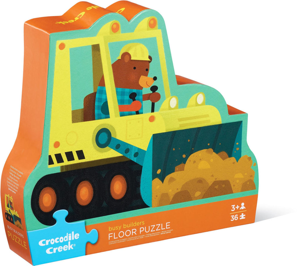 Crocodile Creek Shaped Box Puzzle 36ST | Busy Builders