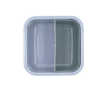 Monnëka Large Lunch Box With Compartment Divider | Stripes Blue