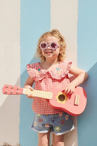 Kid's concept Toy Guitar | Flower Pink