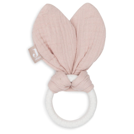 Jollein Teether Toy Silicone Bunny Ears | Wild rose