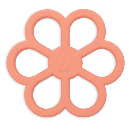 Jollein Teether Silicone Flower Coral Rose