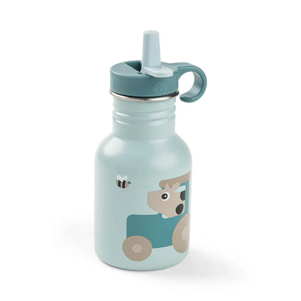 Done By Deer Drinking Bottle Stainless Steel 350ml | Tiny Farm Blue