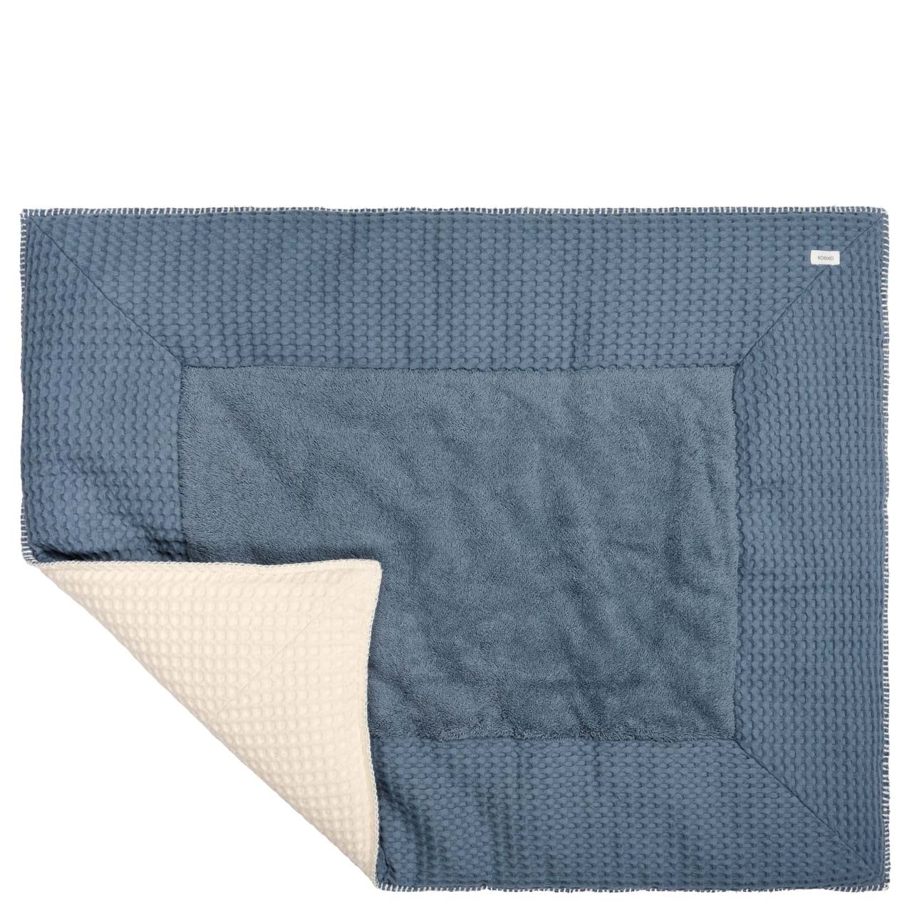 Koeka Playpen Blanket Waffle Amsterdam 75x95cm | Bluestone /Natural