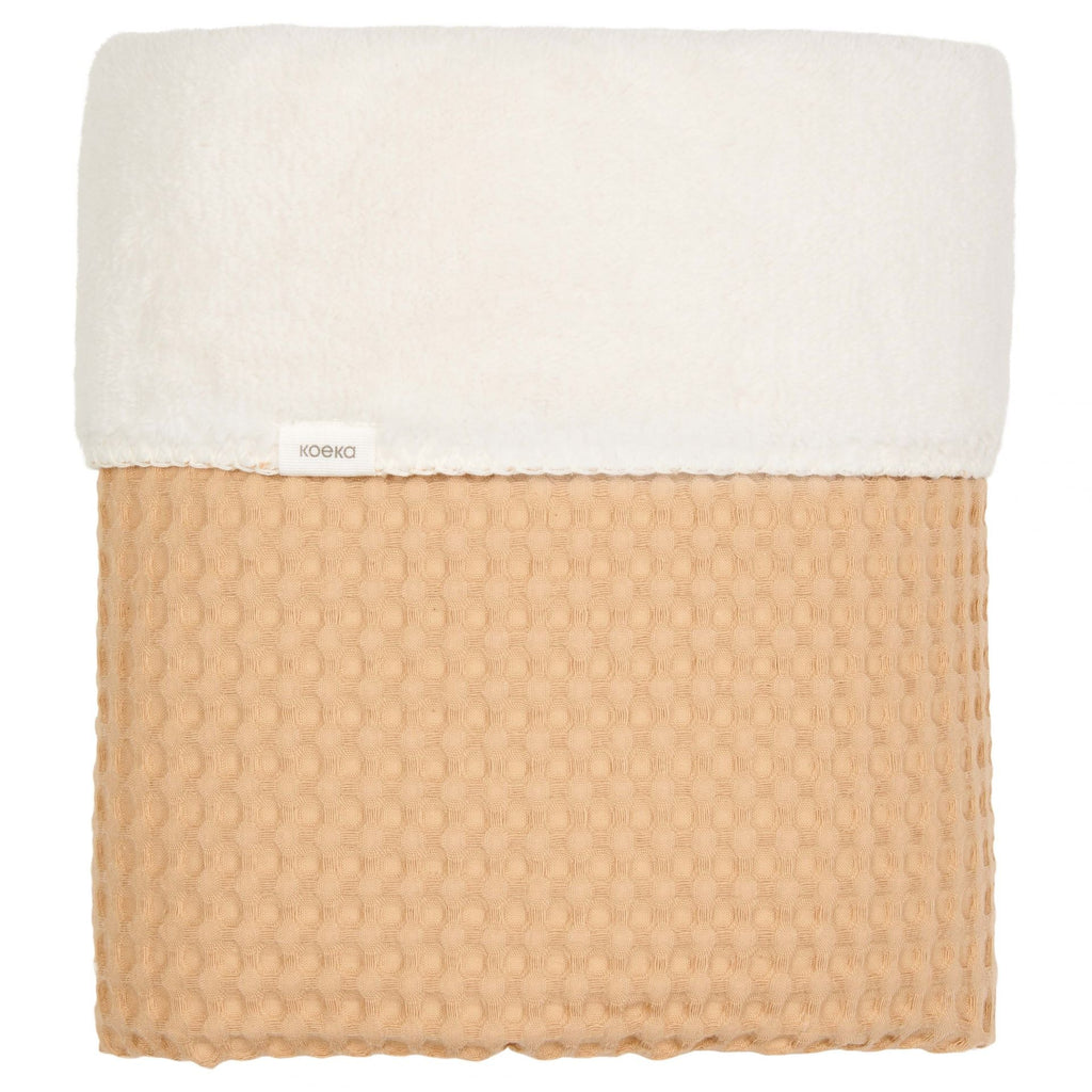 * Koeka Crib Blanket Waffle/Teddy Oslo | Straw
