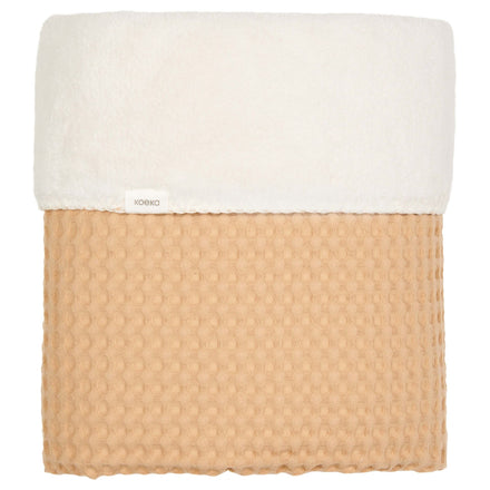 * Koeka Crib Blanket Waffle/Teddy Oslo | Straw